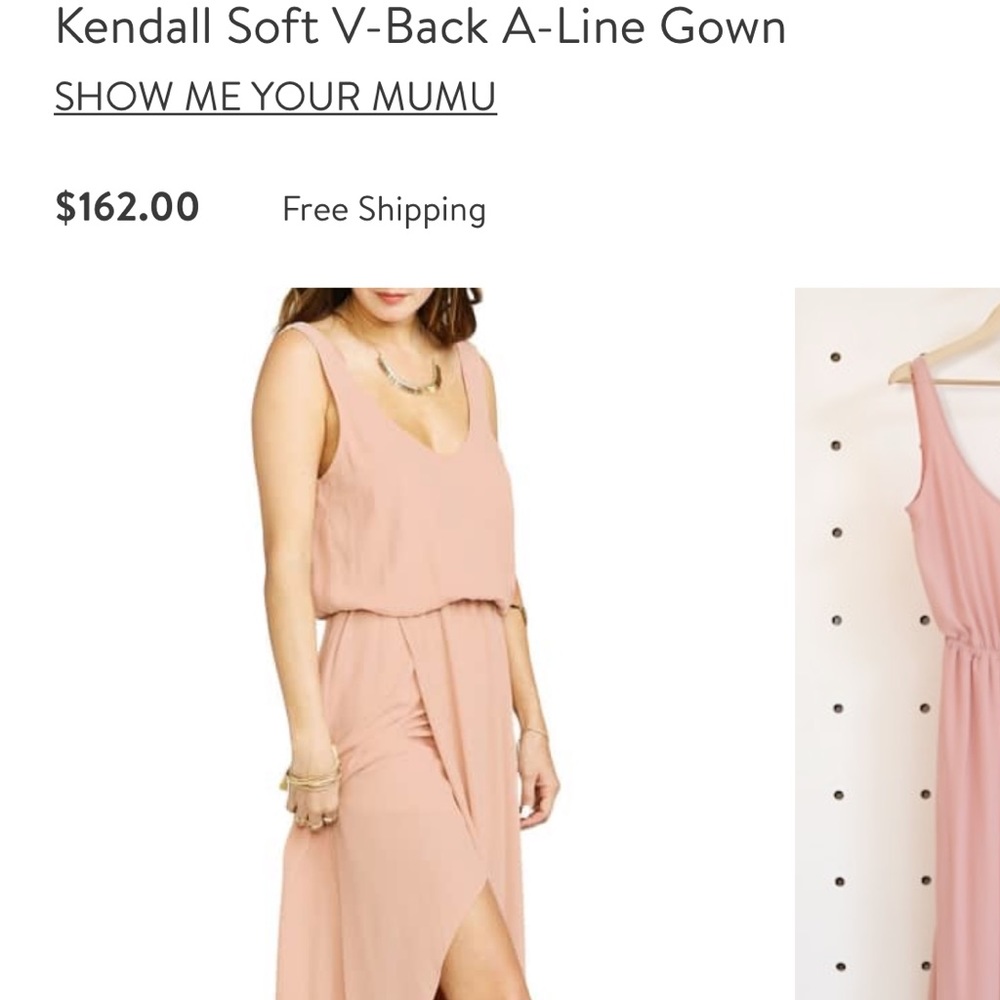 Show Me Your Mumu Kendall Dusty Blush Crisp xs